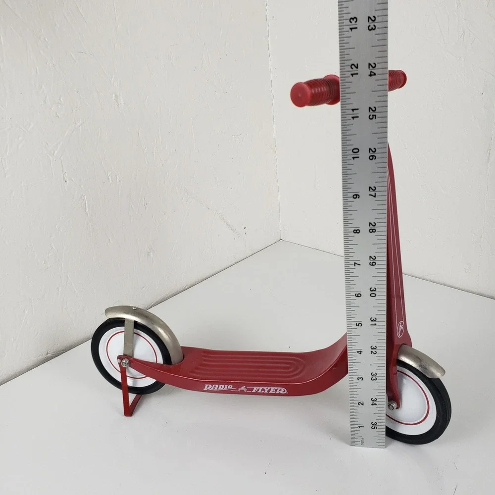 Radio‎ Flyer Miniature Scooter Red Metal Vintage Style Collectible Model Doll